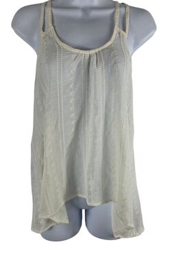 Vintage Discovery Cream Lightweight Textured Tank Top